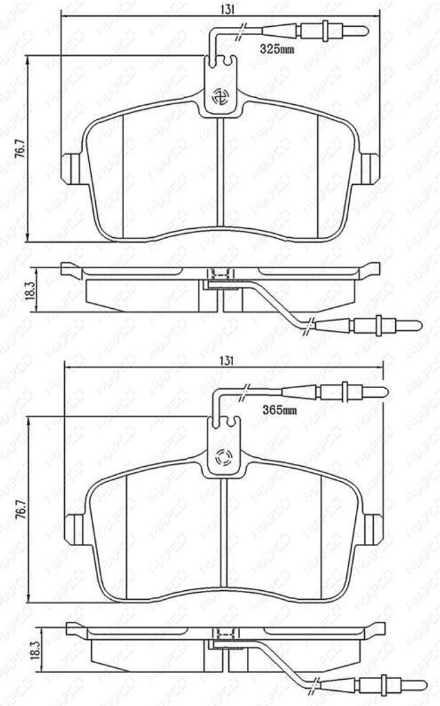 Scheibenbremsbelagsatz VA, PEUGEOT 407