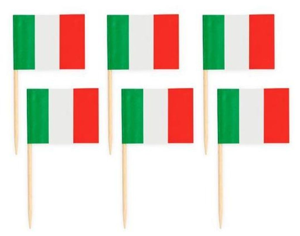 50 Flaggen Deko Picker Italien grün weiß rot Produktbild 