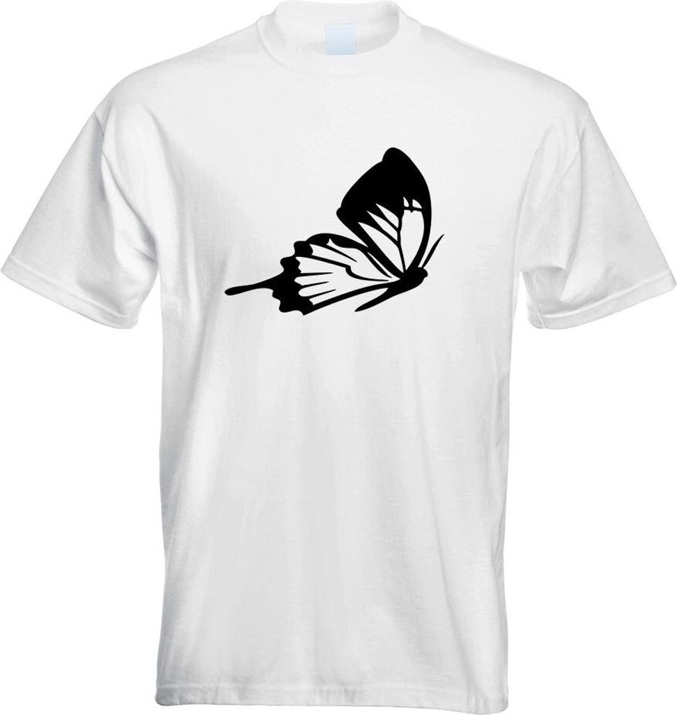 Kiwistar - T-Shirt - Weiss - Schmetterling Motiv 5 Motiv Bedruckt Funshirt Design Print - mit Motiv Bedruckt - Funshirt Design - Sport - Freizeit -...