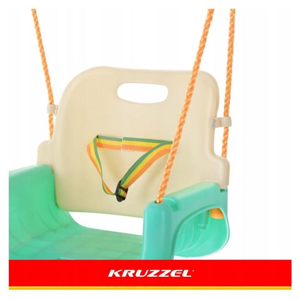Balançoire pour enfants Kruzzel 3 en 1, couleur crème et Image du produit 