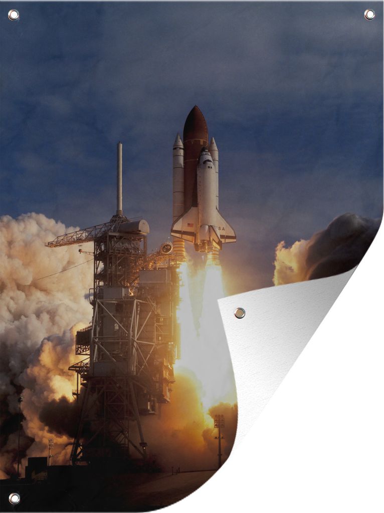 MuchoWow 60x80 cm Outdoor-Poster Gartendeko Sichtschutz Garten Poster für den Garten Start des Space Shuttle