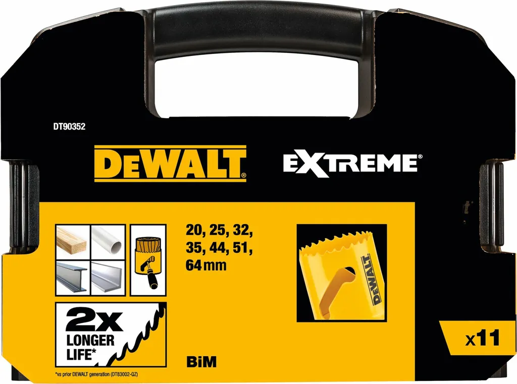 DEWALT Lochsaegen-Set BIM Elektriker, 11-tlg.