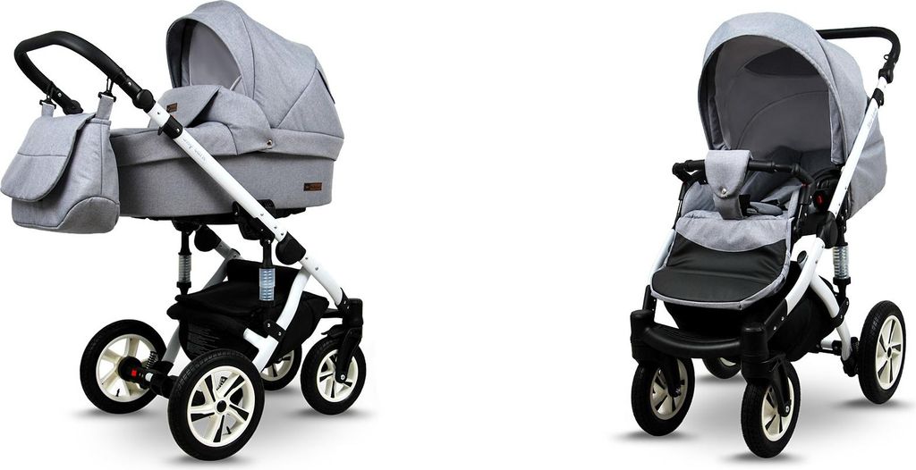 BabyLux Sky Lark | 2in1 Kinderwagen Set | Silver Flex | Kombikinderwagen | Kinderwagenset | Bug