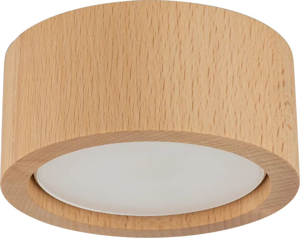 Plafonnier EVE Bois en Hêtre : Solution Éclairage Compact GU10 et GX53