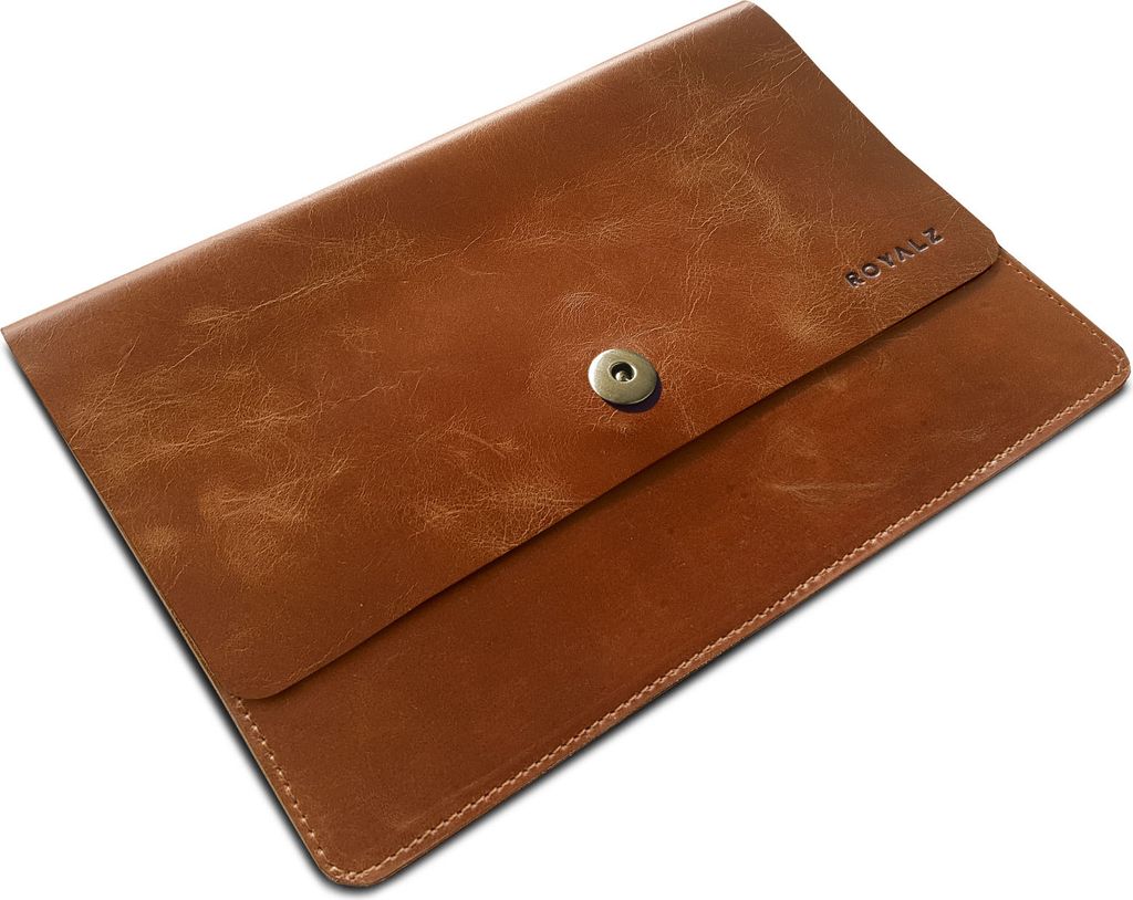 ROYALZ Vintage Leder Schutzhülle für Lenovo M10 HD Plus Tasche Dünn 12,3 Zoll Hülle Mappe Leicht Flach Slim Cover