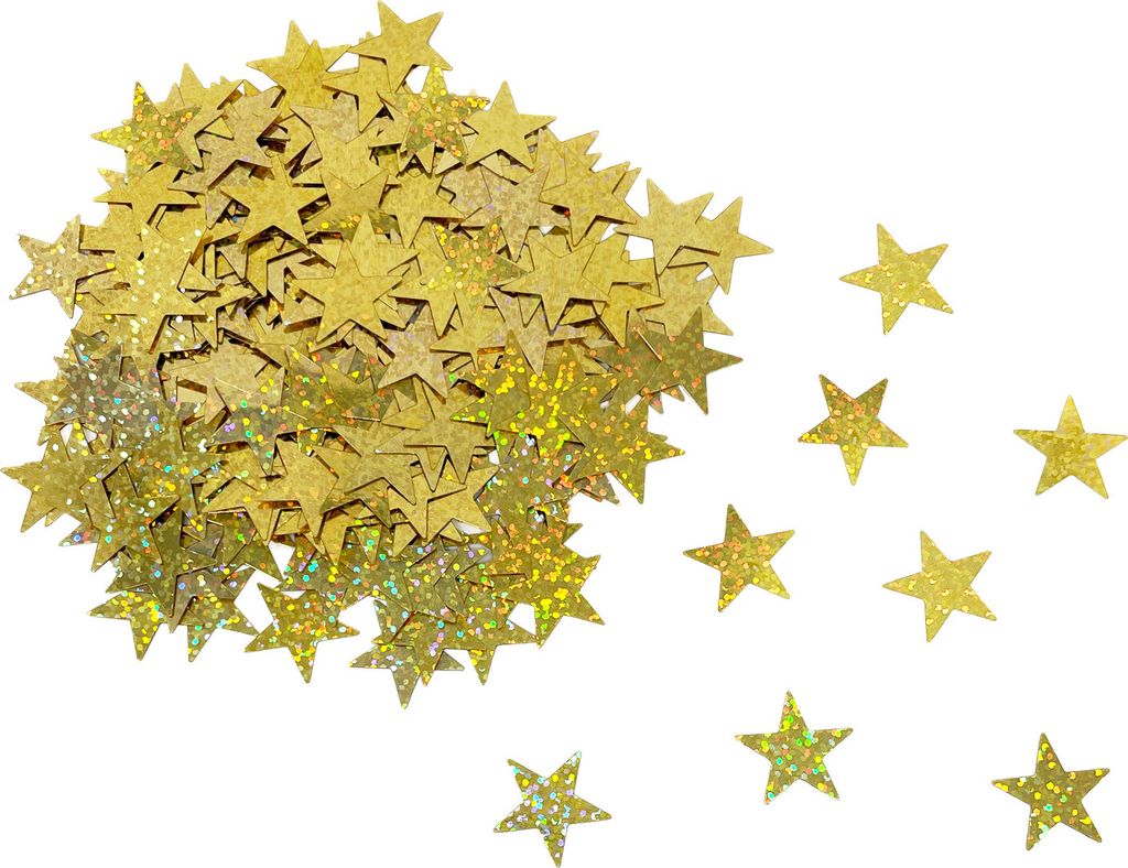 Oblique Unique Stern Konfetti Tisch Streu Irisierend Deko für Weihnachten Geburtstag Party Goldene Hochzeit JGA - gold