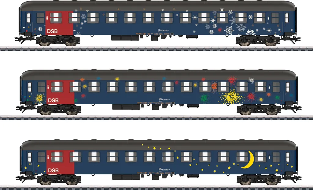 Coffret de voitures voyageurs DSB Märklin 42698 pour réseau H0