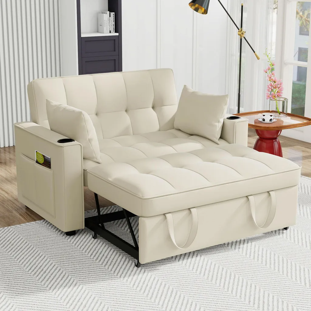 Canapé convertible gain de place pour studio avec couchage d'appoint 2m - 4