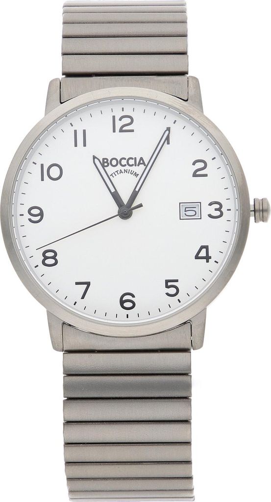 Boccia Herrenuhr Titan 3660-01 mit mineralglas, zugband