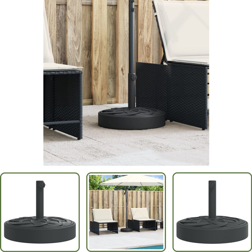 The Living Store Sonnenschirmständer für Ø38/48 mm Mast 25 kg Rund