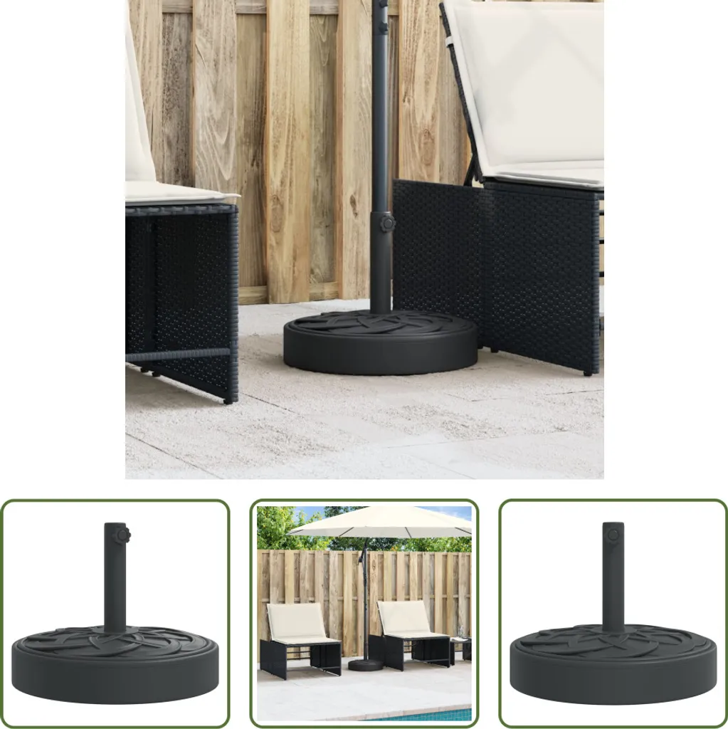 The Living Store Supporto per ombrellone per palo Ø38/48 mm 25 kg rotondo