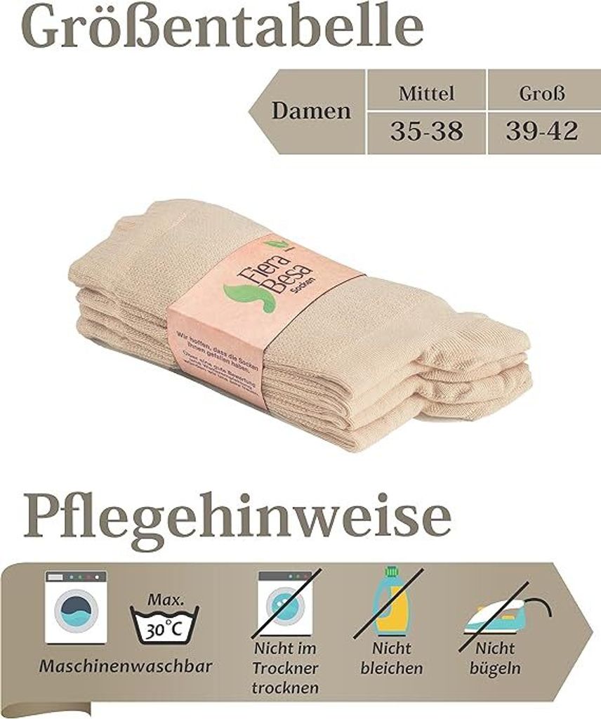 Diabetiker Bambus-Socken mit Elasthan für Damen: für Produktbild 5