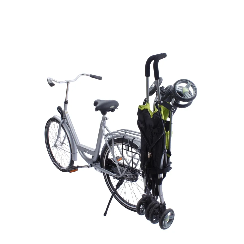 Comment Transporter une Poussette à Vélo ? Solution Buggy-Mee Noir Métal - 2