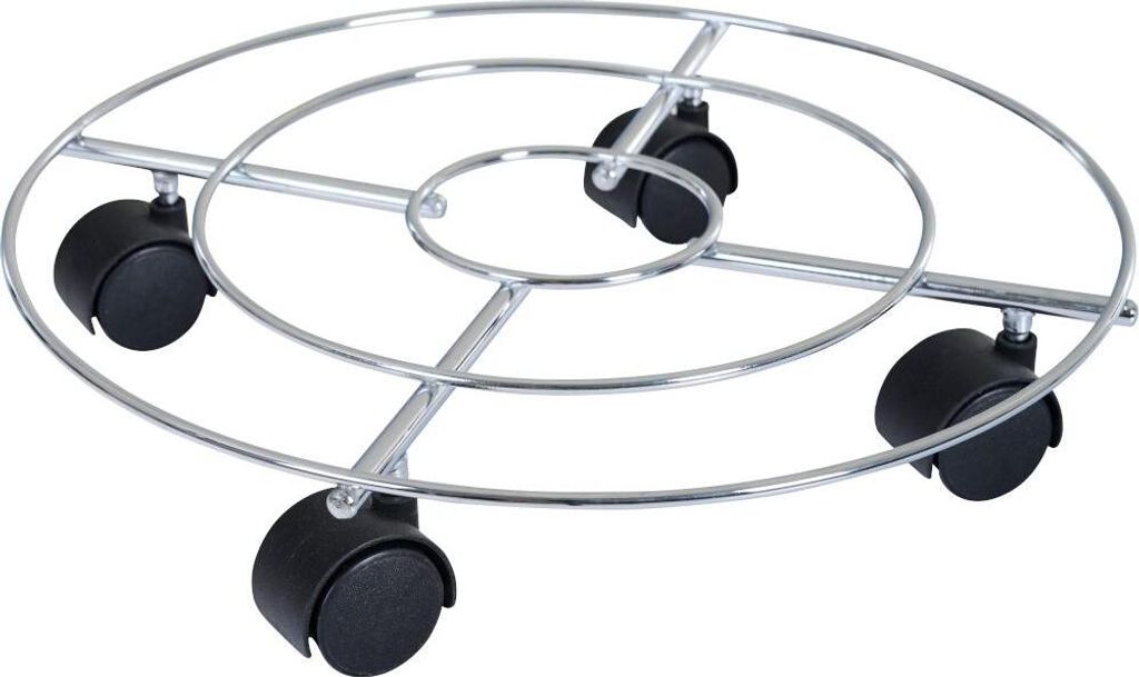Pflanzenroller Chrom, Ø 35 cm, silber Tragkraft: 25 kg Produktbild 