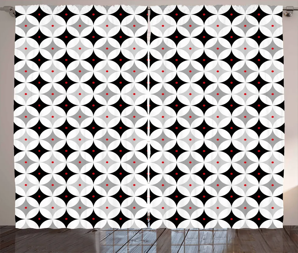 Tenda ABAKUHAUS Metà Secolo: Stile Atomic Retro Grigio Rosso 280x175