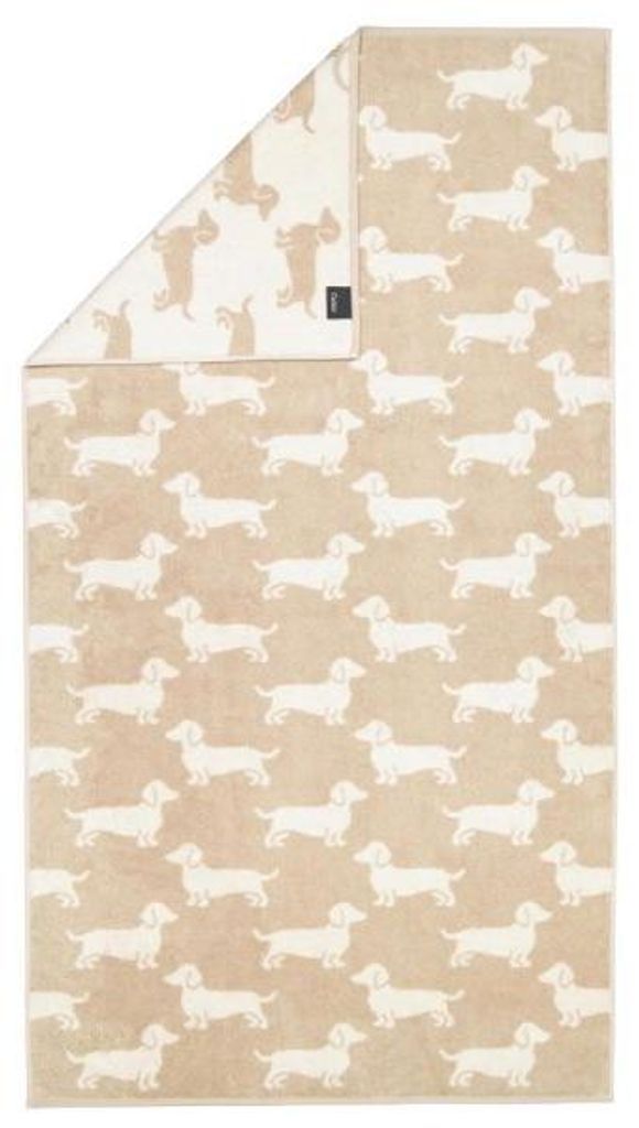 Cawö Duschtuch We love Dogs Dackel Natur Beige (80x150cm) Produktbild 