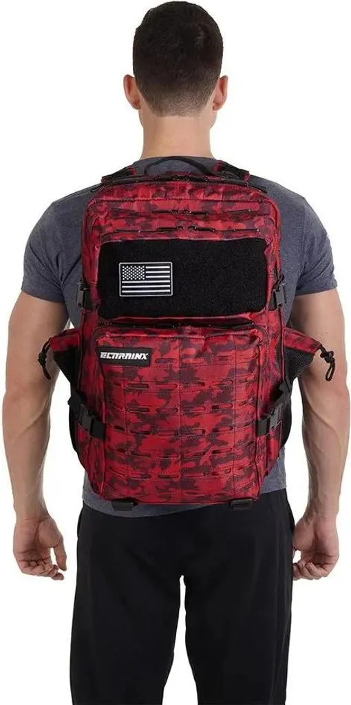 Sac de Randonnée et Cross-Training 45L Elitex Training V2 Rouge Uni - 5
