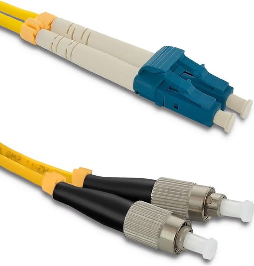 Qoltec Glasfaser-Patchkabel LC/UPC - FC/UPC | Singlemode | 9/125 | G652D | Duplex | 3 m