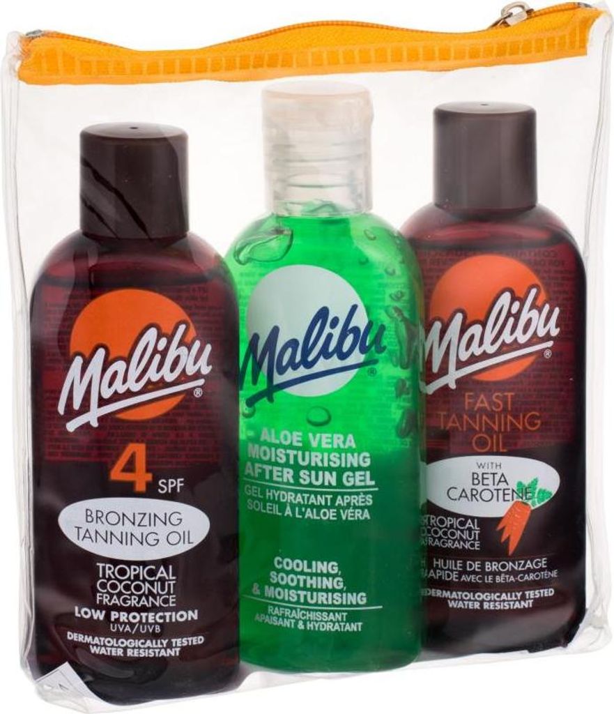 Malibu Travel Pack Balsamy Do Opalania SPF4, Bronzer + Zdjęcie produktu 