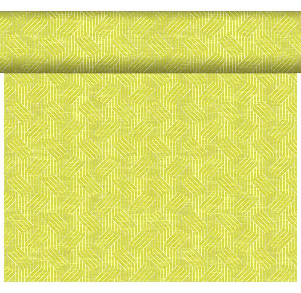 4x Duni Dunicel Tête-à-Tête-Tischläufer 0,4 x 24 m Woven Kiwi