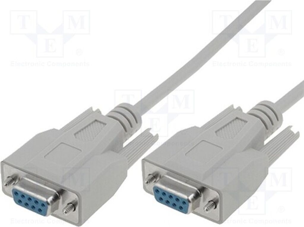 1x Kabel D-Sub 9pin Buchse,beiderseitig 2m grau geschirmt AK-610106-020-E Compute
