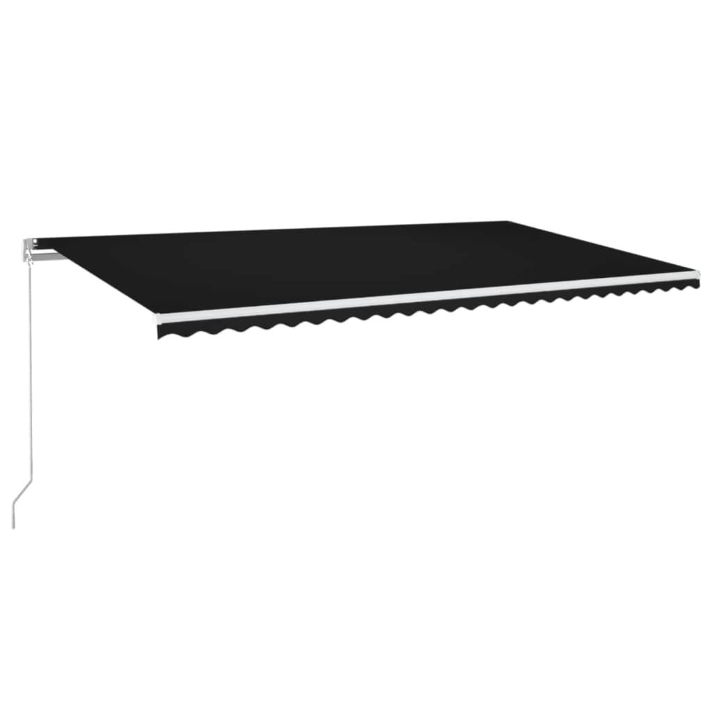 Markise Manuell Einziehbar 600x350 cm Anthrazit