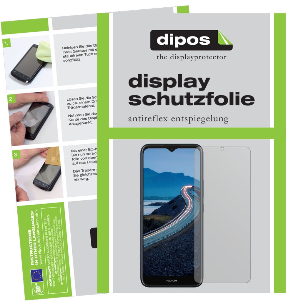 2x Schutzfolie für Nokia C5 Endi matt Displayschutzfolie Folie Display Schutz dipos
