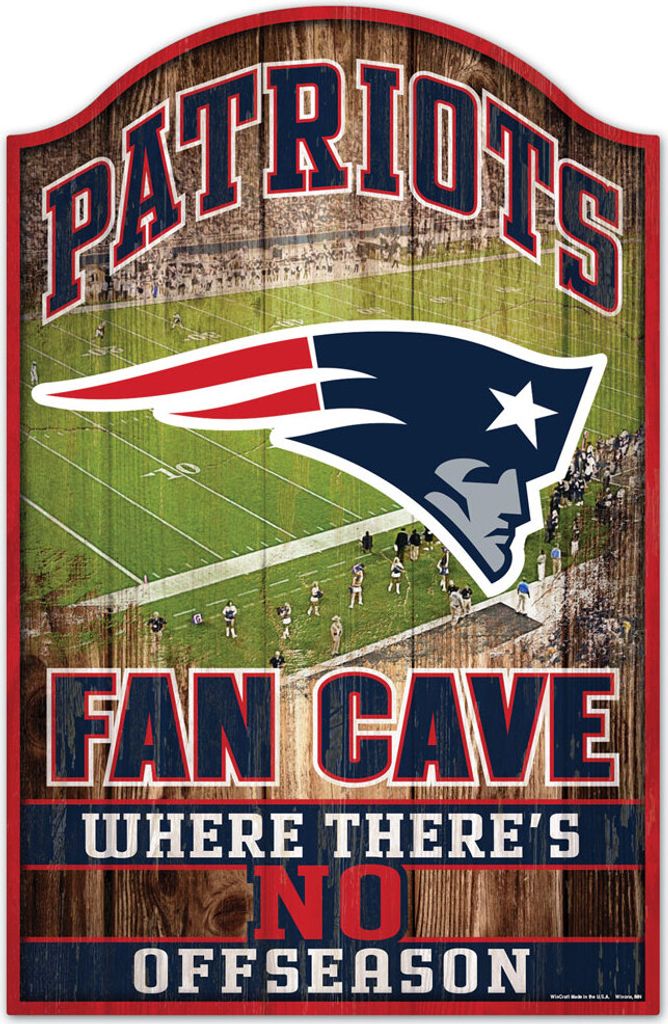 New England Patriots NFL Fan Cave Schild