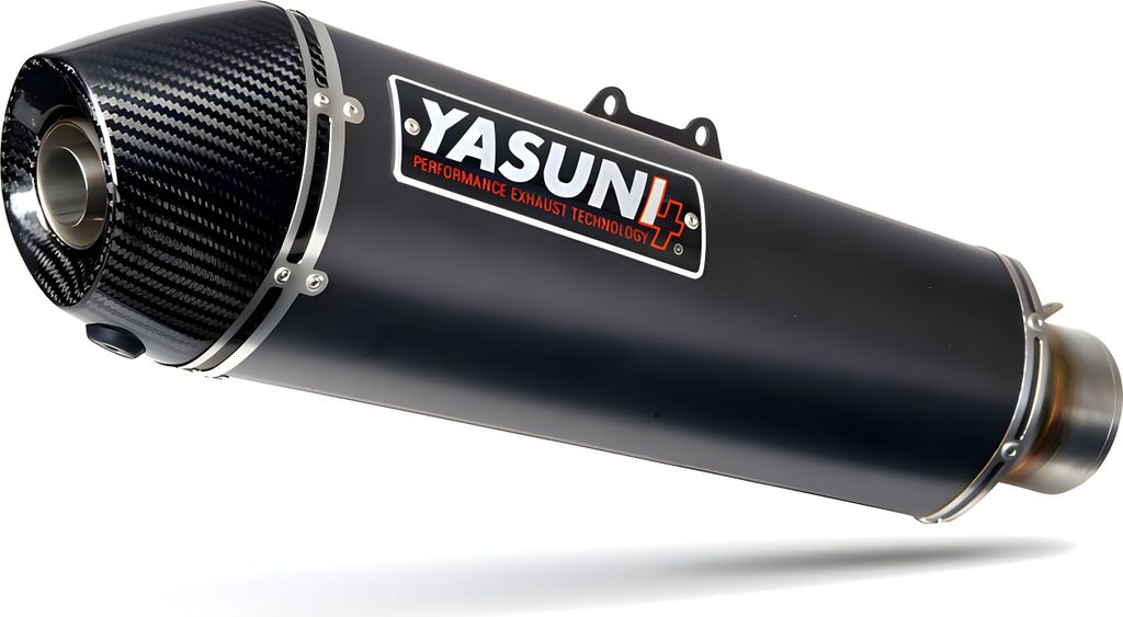 Auspuffanlage Yasuni 4 mit Zulassung, Carbon schwarz für Yamaha X-Max, MBK Evolis 300 ccm