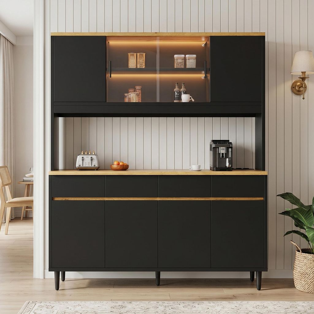 Mobiletto buffet alto con illuminazione a LED controllabile Immagine del prodotto 