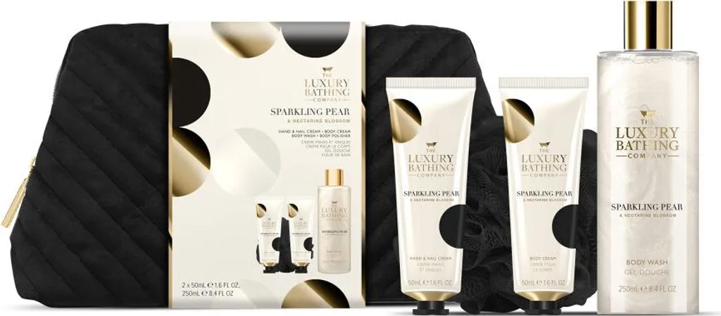 Coffret soin corps anti-peau sèche Poire & Nectarine Fleur en trousse 4p