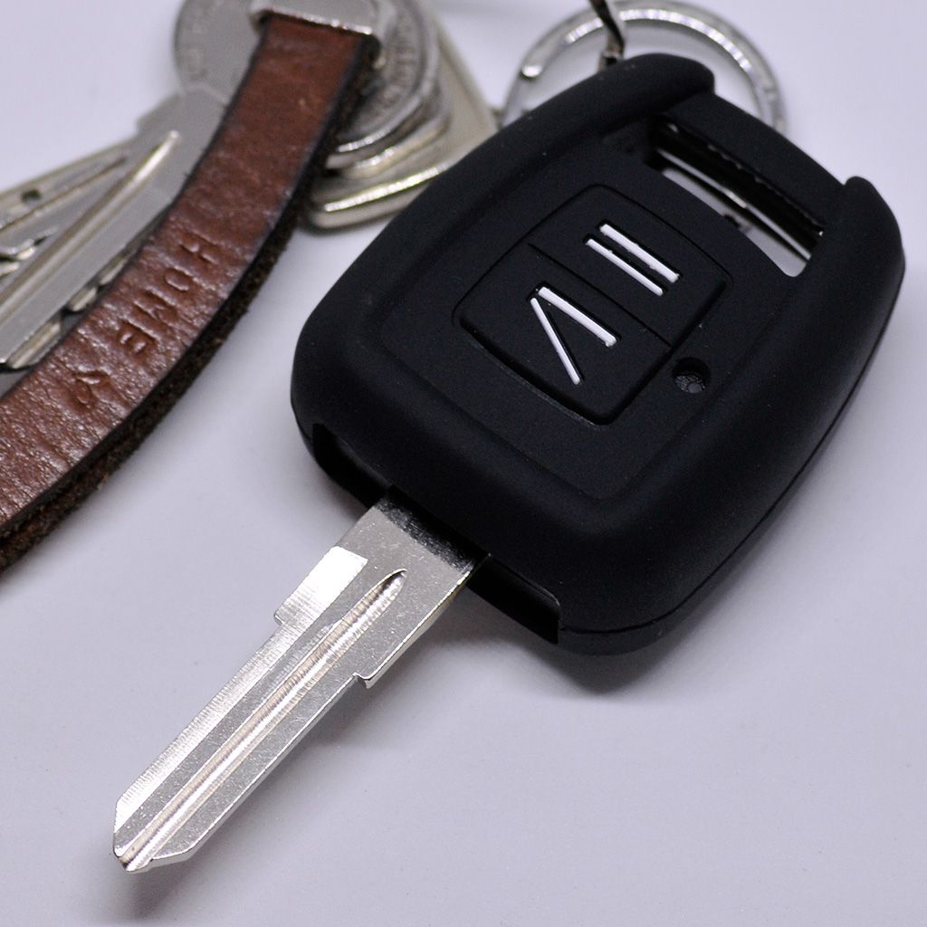 Auto Schlüssel Hülle Silikon Schutz Cover Pink kompatibel mit Opel Astra K  Insignia B Corsa E Zafira GTC Mokka X