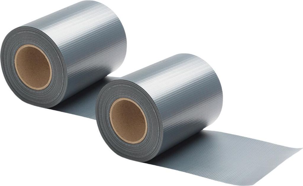 Izrielar 2 Rollen PVC Sichtschutzstreifen 35m x 19cm Sichtschutzfolie mit 30 x Befestigungsclips für Gartenzaun, Balkon Anthrazit