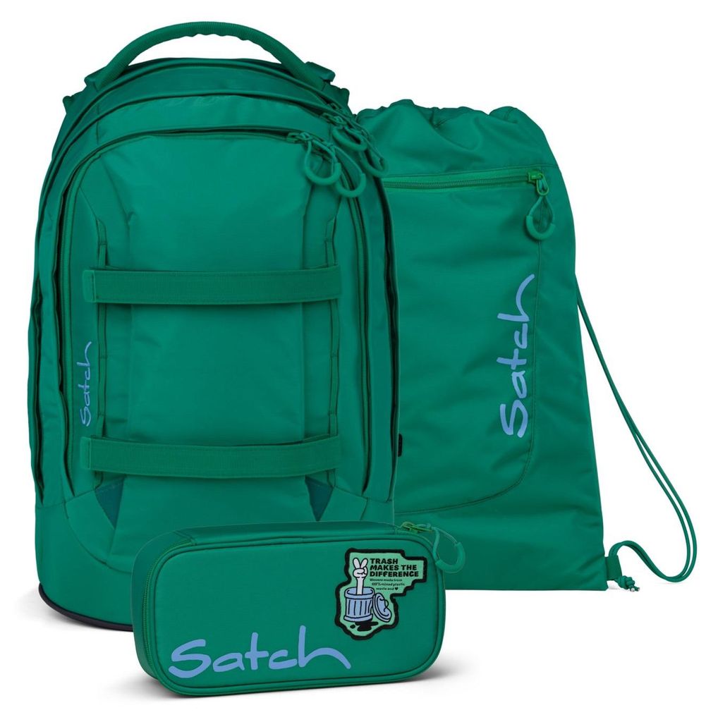 Satch Pack Schulrucksack Set Fearless Green Produktbild 