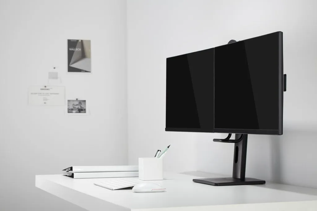 Double support écran pour télétravail efficace et bureau ergonomique - 10