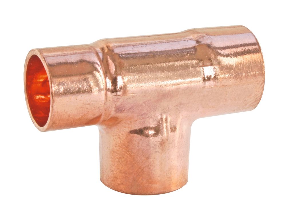 SOMATHERM FOR YOU – Kupfer-Löt-Reduzierstück – Dreifach-Innengewinde – Für Kupferrohre Ø 16–14–14 – NF-konform