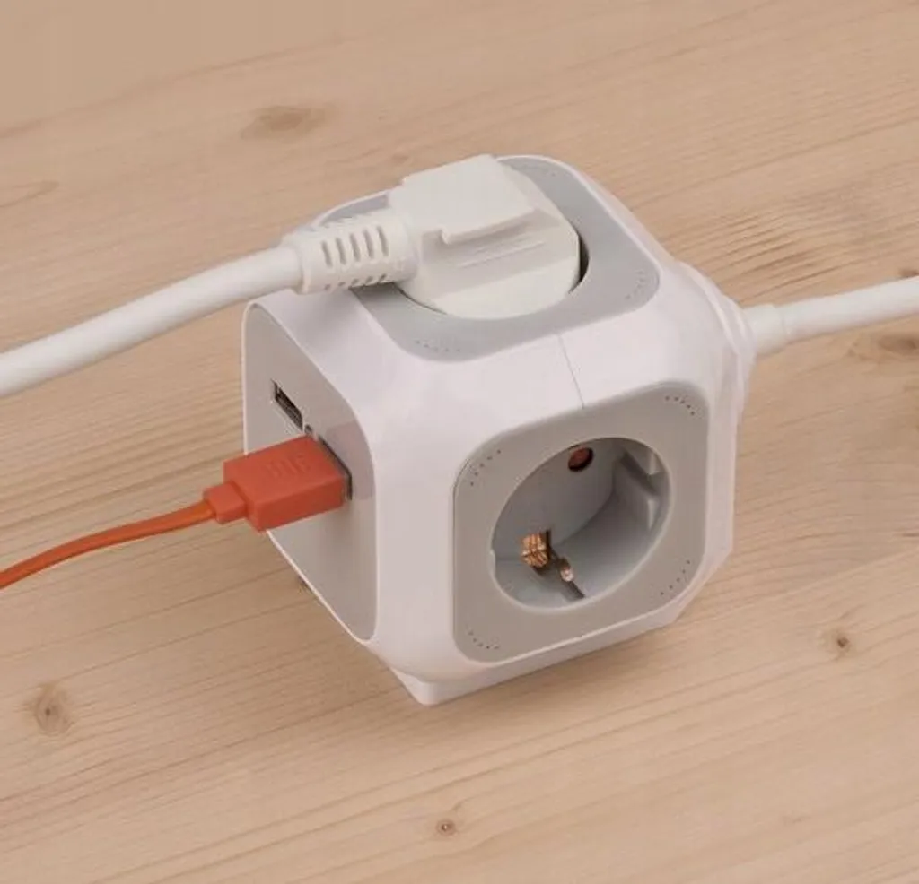 Cubo Multipresa Design ORNO OR-AE-13144 con USB 2.1A e Cavo 1.4m - 14