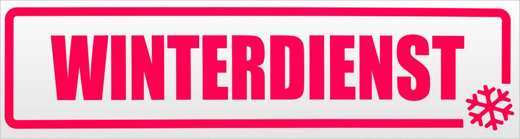 Kiwistar Winterdienst Schneeflocke Magnetschild Schild magnetisch - 45cm Neonpink - Magnetfolie für Auto PKW Kfz