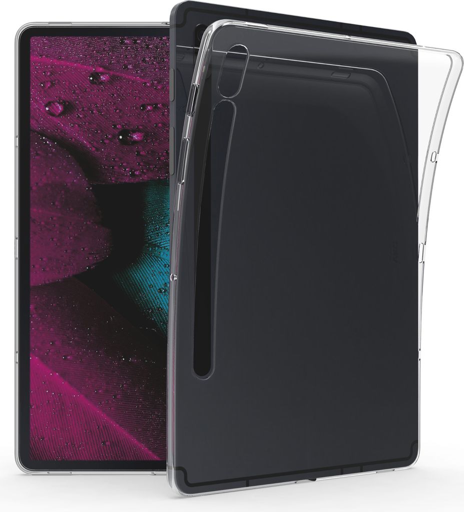 kwmobile Hülle kompatibel mit Samsung Galaxy Tab S9 / S8 / S7 Hülle - weiches TPU Silikon Case transparent - Tablet Cover Transparent