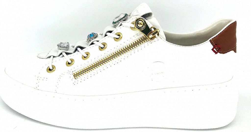 Rieker Damen Halbschuhe in Weiß, Größe 42 Produktbild 