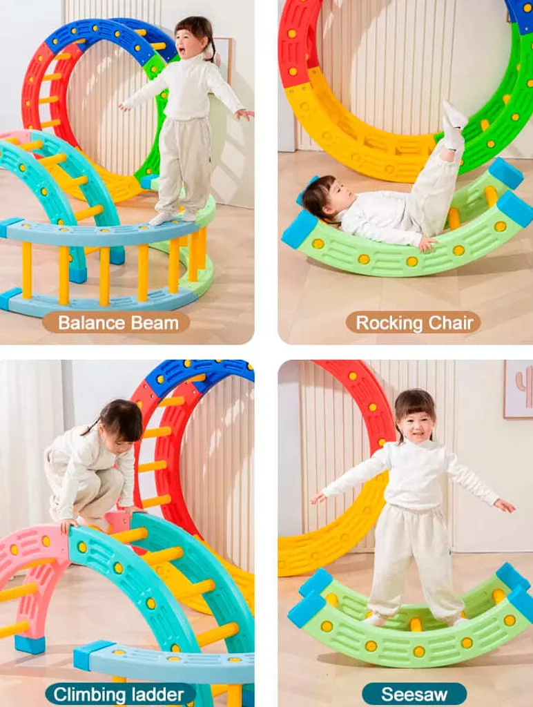 Roue d'exercice Cercle Pastel - Surface Antidérapante et Mousse Douce - 5
