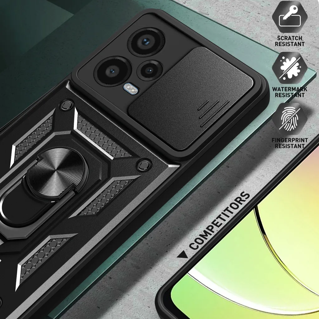 Cover Oro Redmi Note 12 Pro+ con Anello: Stile Luxury e Massima Sicurezza - 5