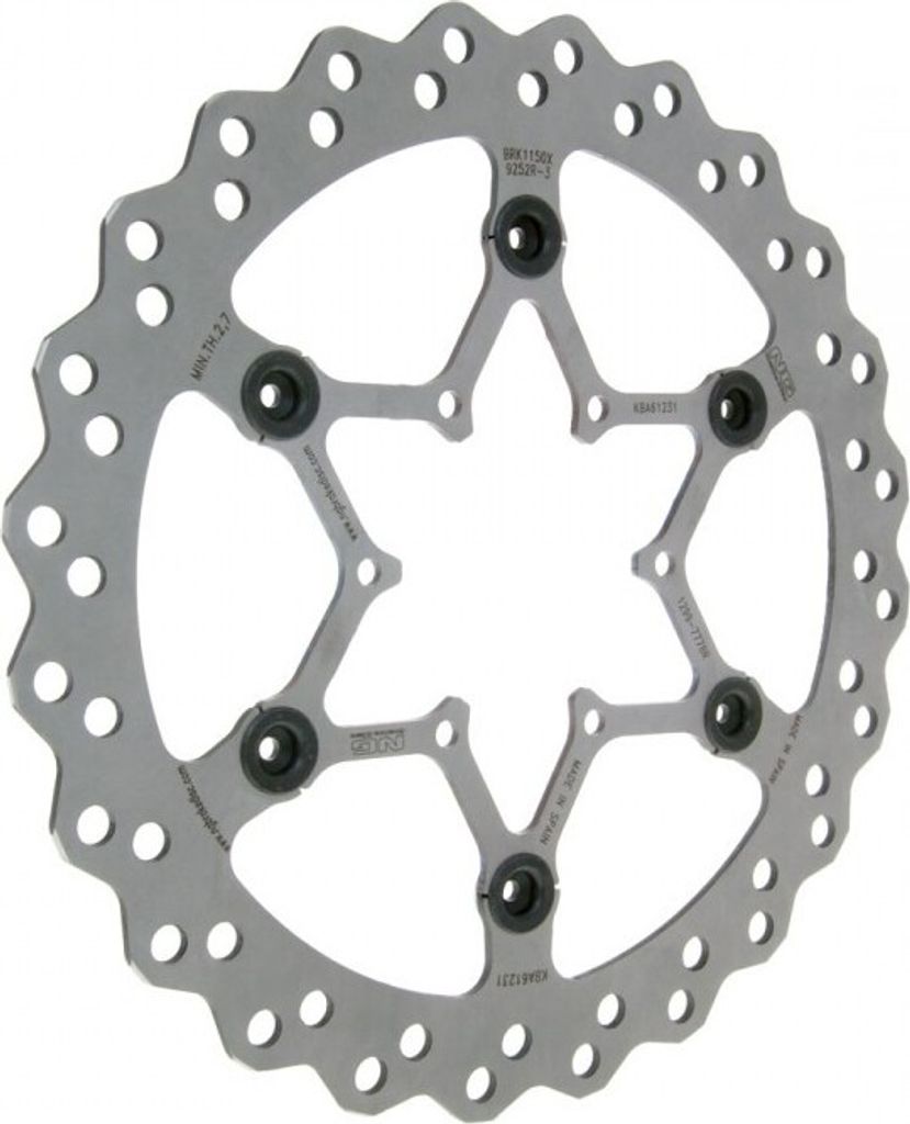 NG Bremsscheibe Wavy schwimmend 1299X - 270 / 70,5 / 3mm 6 Loch kompatibel mit TM EN 125 - 530 ccm Bj. 1998 - 2015