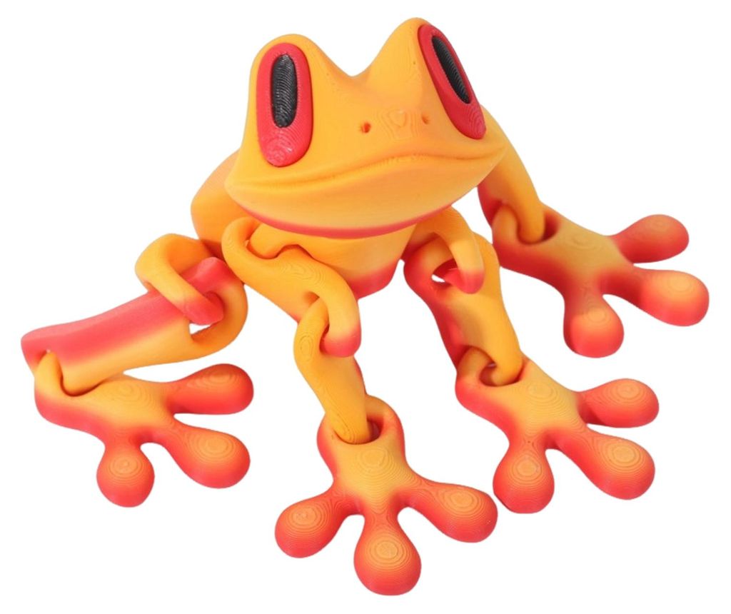3D-gedruckter magnetischer Frosch, Spielzeug mit beweglichen Gelenken, Frosch-Kühlschrankmagnet, bewegliche Froschfigur, Dekoration, Ornament