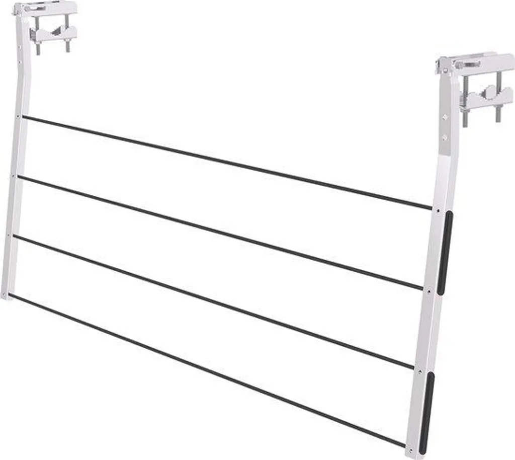 Étendoir à linge suspendu extérieur - Cadre alu universel antidérapant