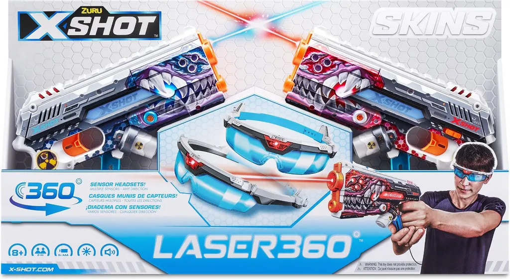 Kit Combat Laser XSHOT Skins 360° : Idéal pour Anniversaires et Jeux Extérieur