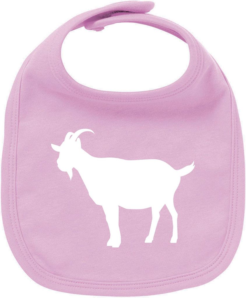 Huuraa Unisex Babylatz Ziege Silhouette Geschenk Babypink Baumwolle Ziege Mitbringsel
