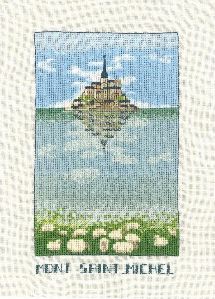 Kit Punto Croce Le Bonheur des Dames Mont St. Michel 11x19cm Shop