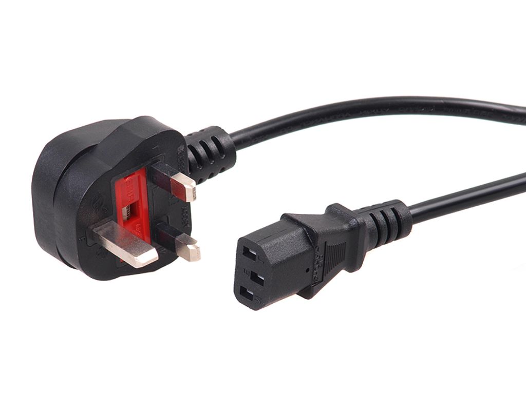 3-poliges GB-Stromkabel 1,5m für PC, Monitor, TV, ATX, CE, RoHS