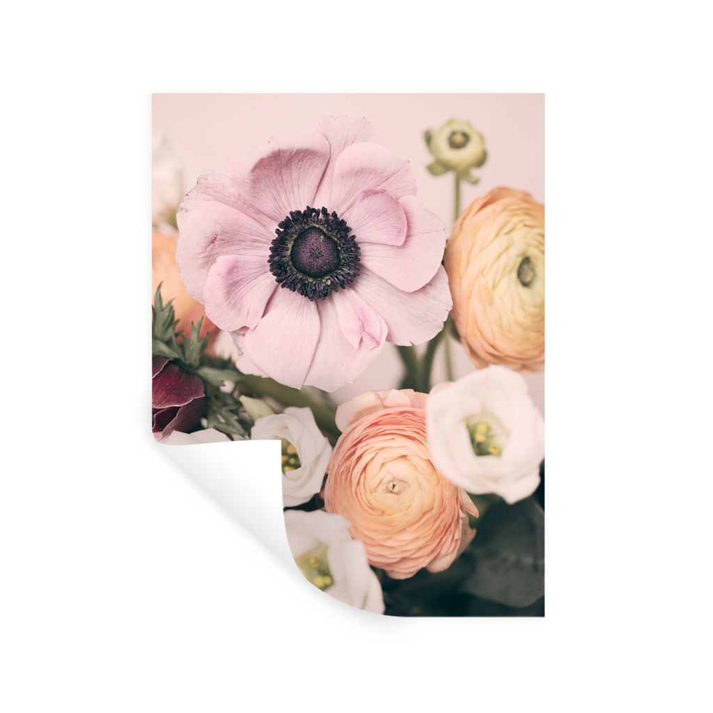 MuchoWow Wandtattoo Wandsticker Wandaufkleber Blumen - Natur - Pflanzen 30x40 cm Selbstklebend und Repositionierbar - Sticker - Dekorfolie